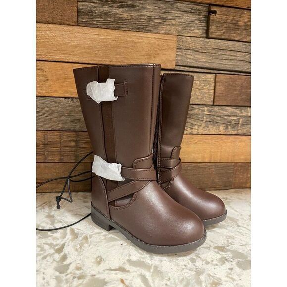 NWT Thereabouts Toddler Girl Brown Boots Sz 6 M - Picture 1 of 5